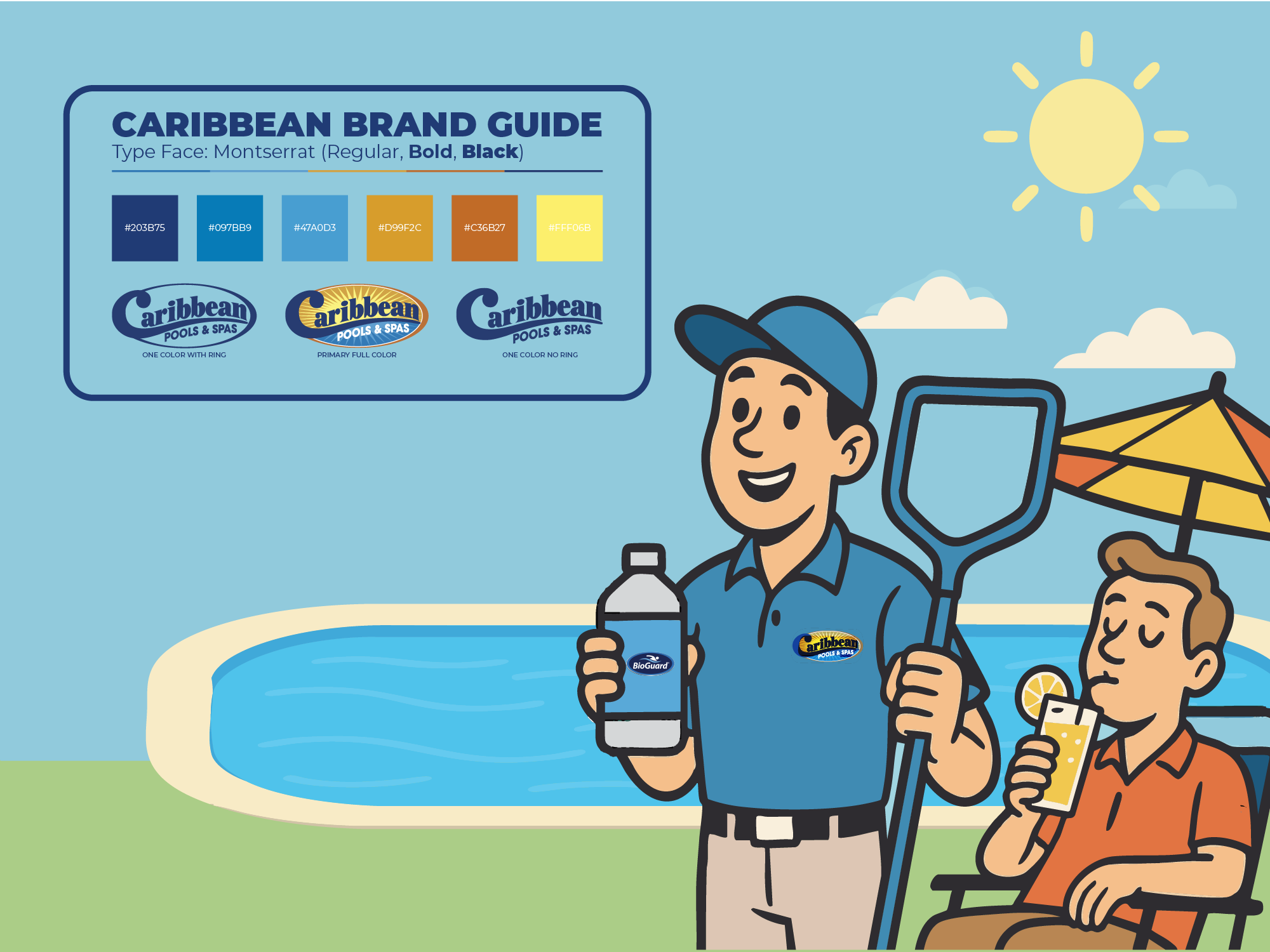 Caribbean Pools brand evolution showcase