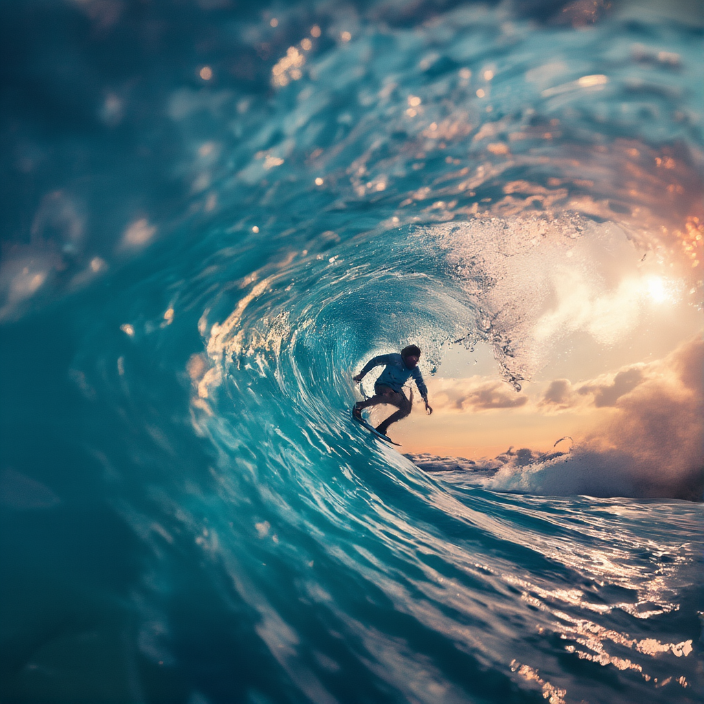 Abstract generative AI visual interface