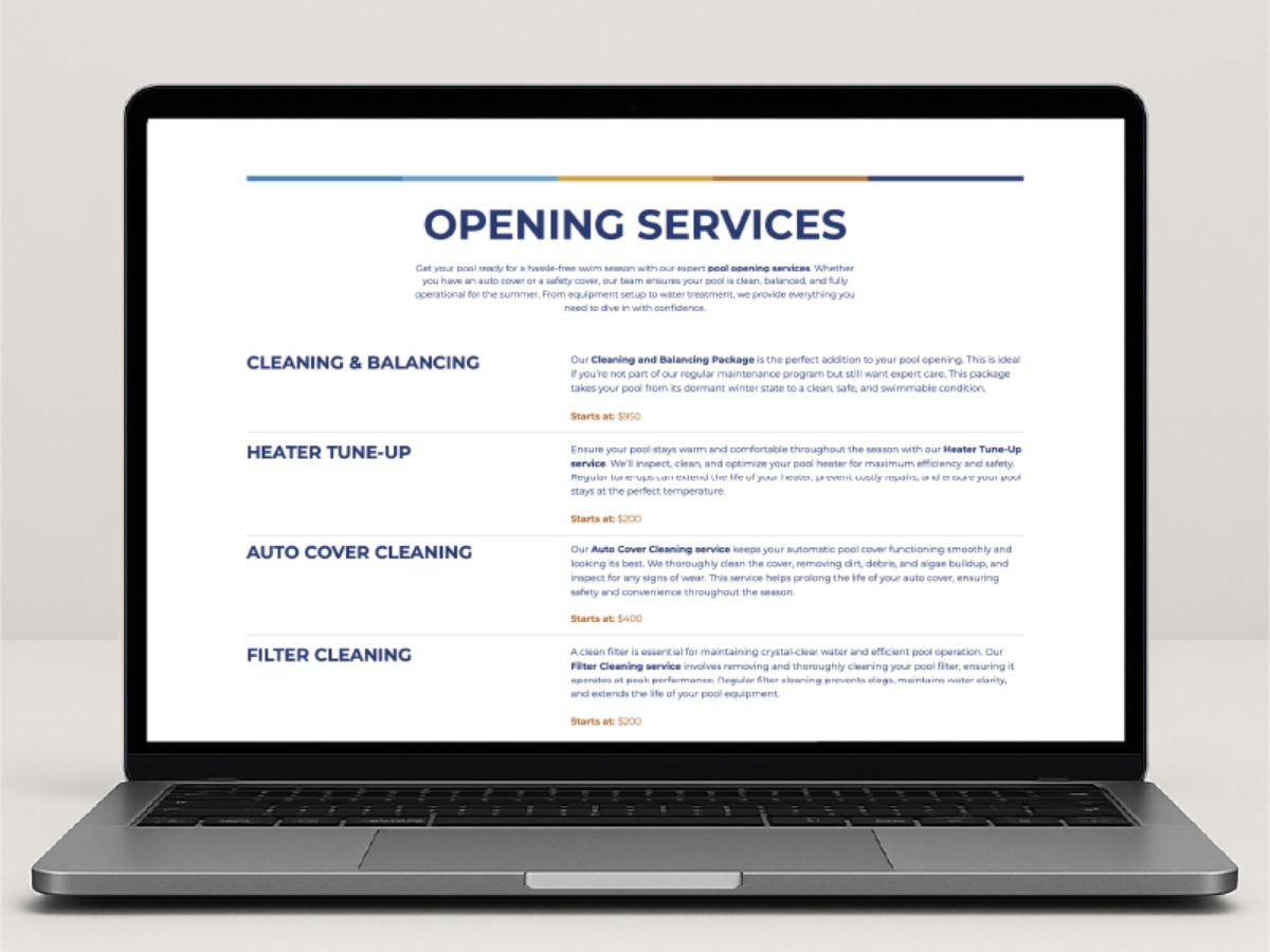 Custom process infographic and service visualization